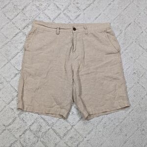Patagonia Shorts Mens 31 Tan Beige Back Step Hemp Cotton Outdoor Beach Hike 10”